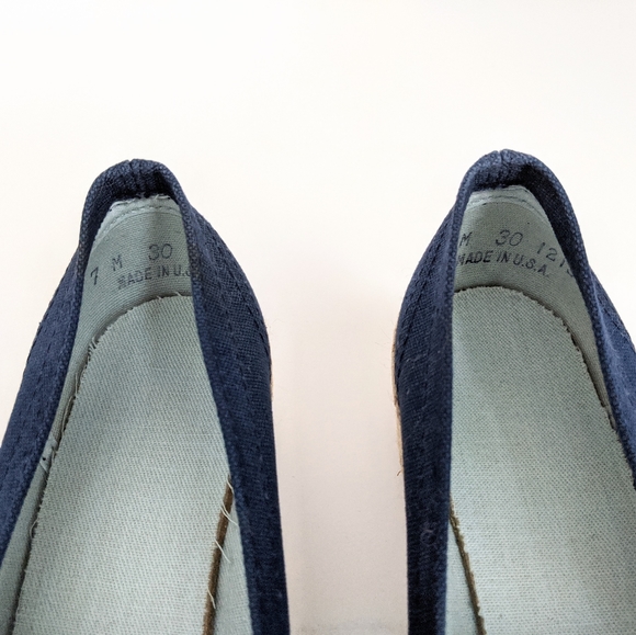 🇺🇸 NIB Vintage Tred-Lite Espadrilles Navy Made In USA - Picture 6 of 6